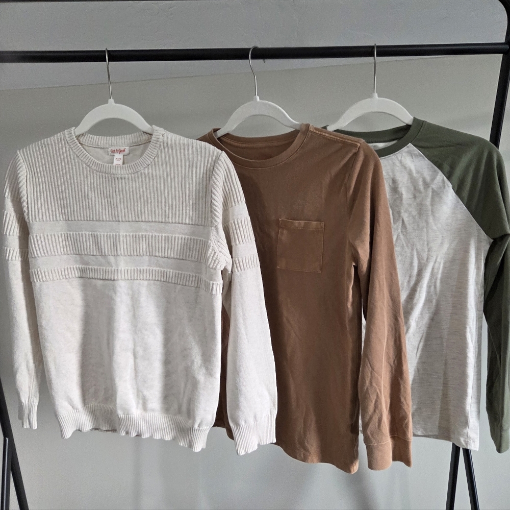 Cat & Jack boys long sleeve bundle size 12/14